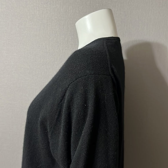 Lord & Taylor 2-Ply Cashmere Black V-Neck Sweater Sz-Xtra Large