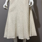 Lauren Ralph Lauren Cream | Stripe Fit & Flare Linen Skirt Sz-12