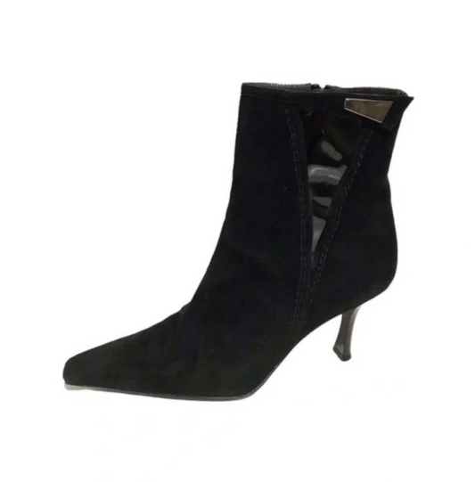 Stuart Weitzman Black Suede Leather Gore Tex Boot Sz-8 1/2
