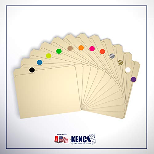 Kenco Color Coding Circle Dot Sticker Labels (WHITE)