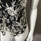 Vintage Sophisticates Black Embroidered Cotton Vest Sz-Small