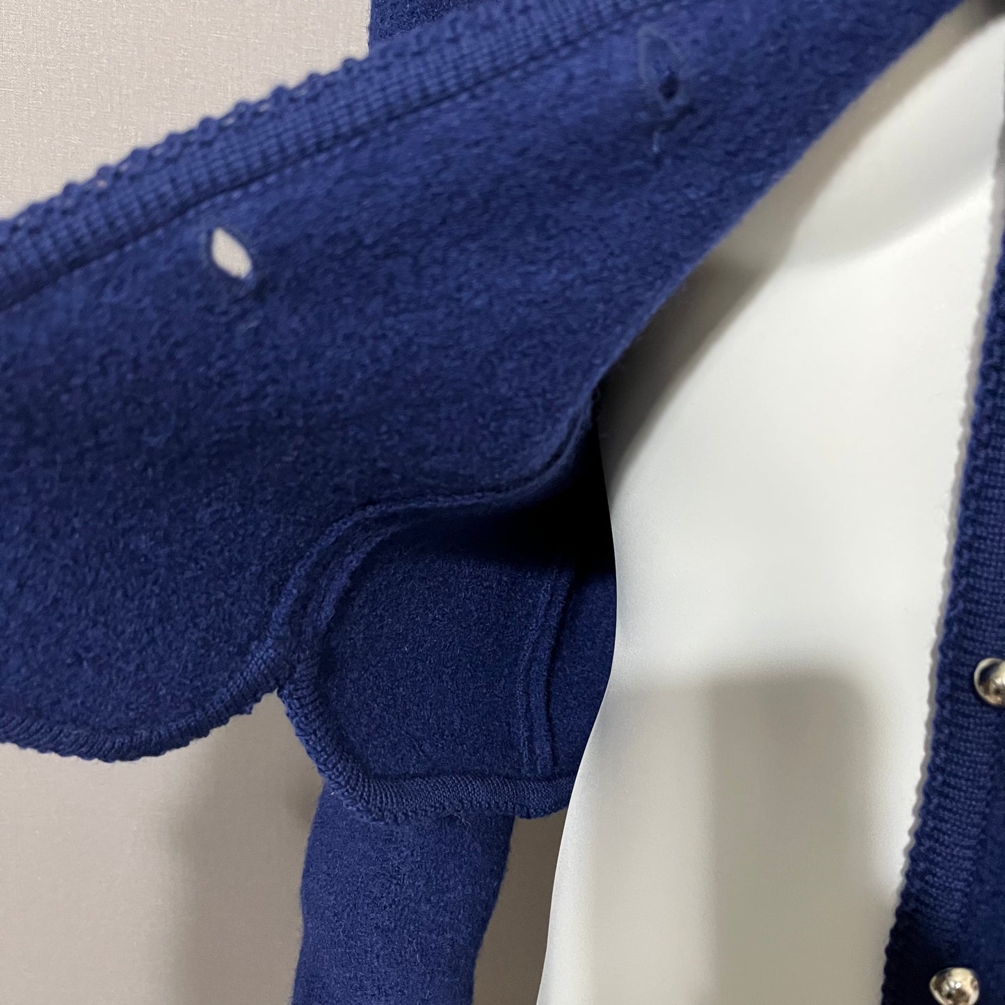 Vintage Field Manor Blue Boiled Wool Sweater Sz-14