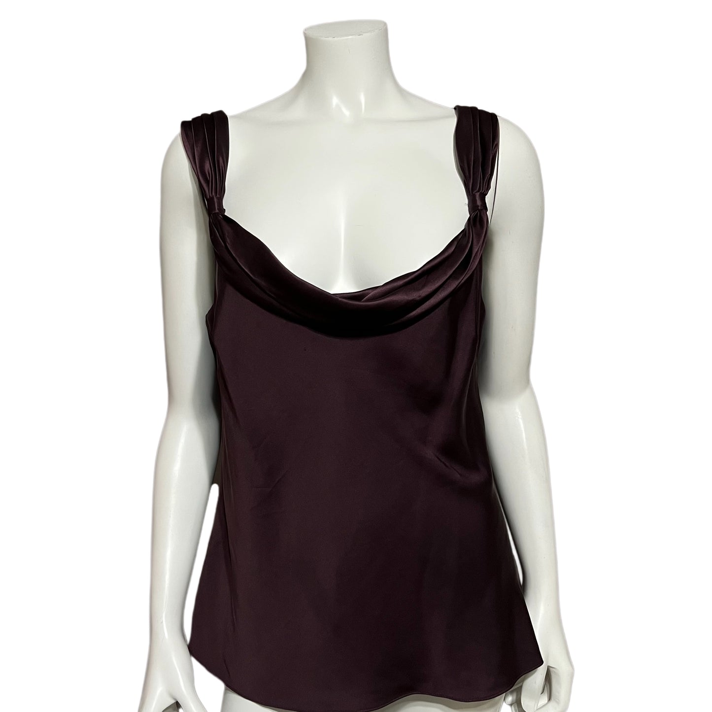 Ann Taylor Plum Silk Sleeveless Shell Sz-14