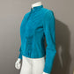 Vintage Yvonne & Marie Turquoise Suede Leather Jacket Sz-4
