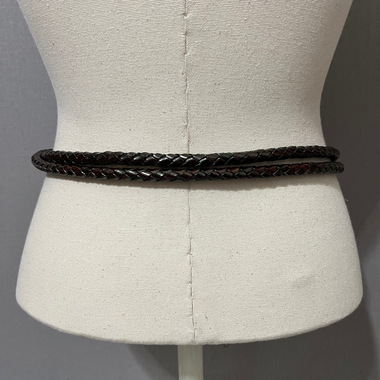 Vintage Rope Braided Style Leather With Metal Belt Sz-Large