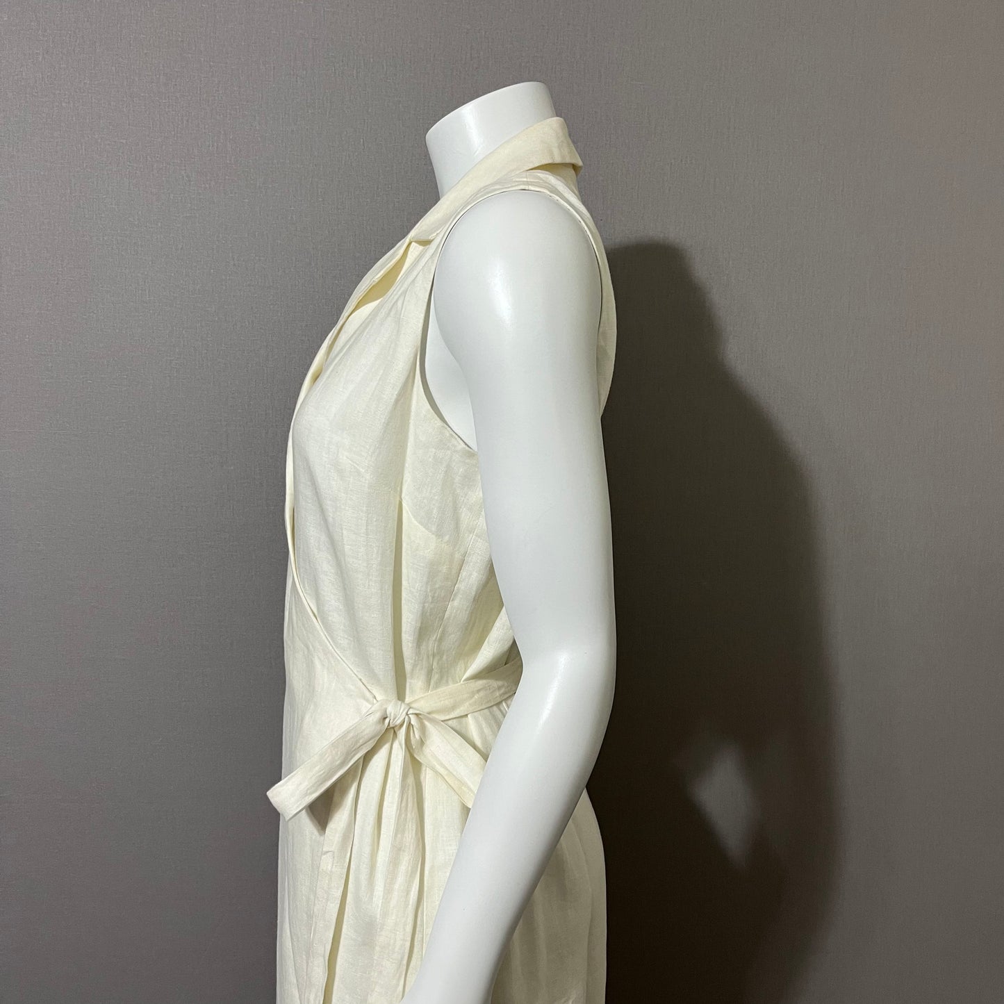 Linen Cream Style & Co Maxi Wrap Dress Sz-12