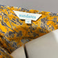 Sundance Yellow | Blue Floral Silk Botton Up Blouse Sz-Large