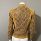 Vintage CHI-Carlos Falchi Brown Snake Scale Print Suede Leather Jacket Sz-Xtra Small