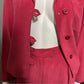 Vintage Via Seta Pink 2 Pc 100% Silk Pant Set Sz-8/10