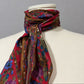 Red Floral Silk Scarf