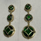 Gold | Emerald 3 Tier Earring