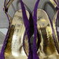 Bruno Magli Purple Sling Back Suede Leather Heels Sz-6 1/2 B