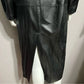 Vintage Charles Klein Black Leather Longline Coat