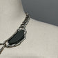 Gray Blue Brown Stone Statement Necklace