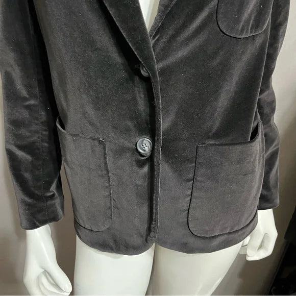Vintage Crazy Horse Velvet Black Blazer