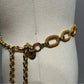 Gold Metal Oval Chain Link Belt