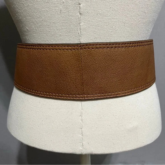 Chico’s Brown Genuine Leather Wide Belt