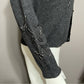 Yarnworks Dark Grey Beaded Knit Cardigan Size Small