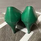 Bruno Magli Green Leather With Gold Accent Heels Sz-6 B