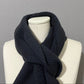 Johnstons Navy 100% Cashmere Ribbed Scarf