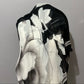 Gottex Black | White Sheer Silk Floral Scarf