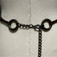 Vintage Brown Leather Chain Belt Med/Lg