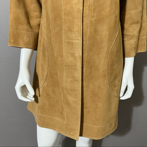 Vintage Rare Bonnie Cashin Sills Camel Suede | Leather Mod Style Jacket Sz-Small