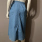 Vintage Liz Claiborne Denim Front Inverted Pleat Denim Cotton Midi Skirt Sz-14P