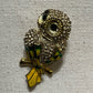 Yellow | Green Owl Brooch