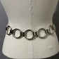 Silver Metal Circle Chain Belt Sz-Large