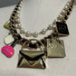 Gold Charm Statement Necklace