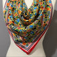 Rainbow Aztec Print Silk Scarf