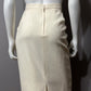 Vintage Chanavee Cream Wool Pencil Skirt Sz-4