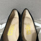 Salvatore Ferragamo Black Suede Leather Kitten Heel Sz-6 1/2 B