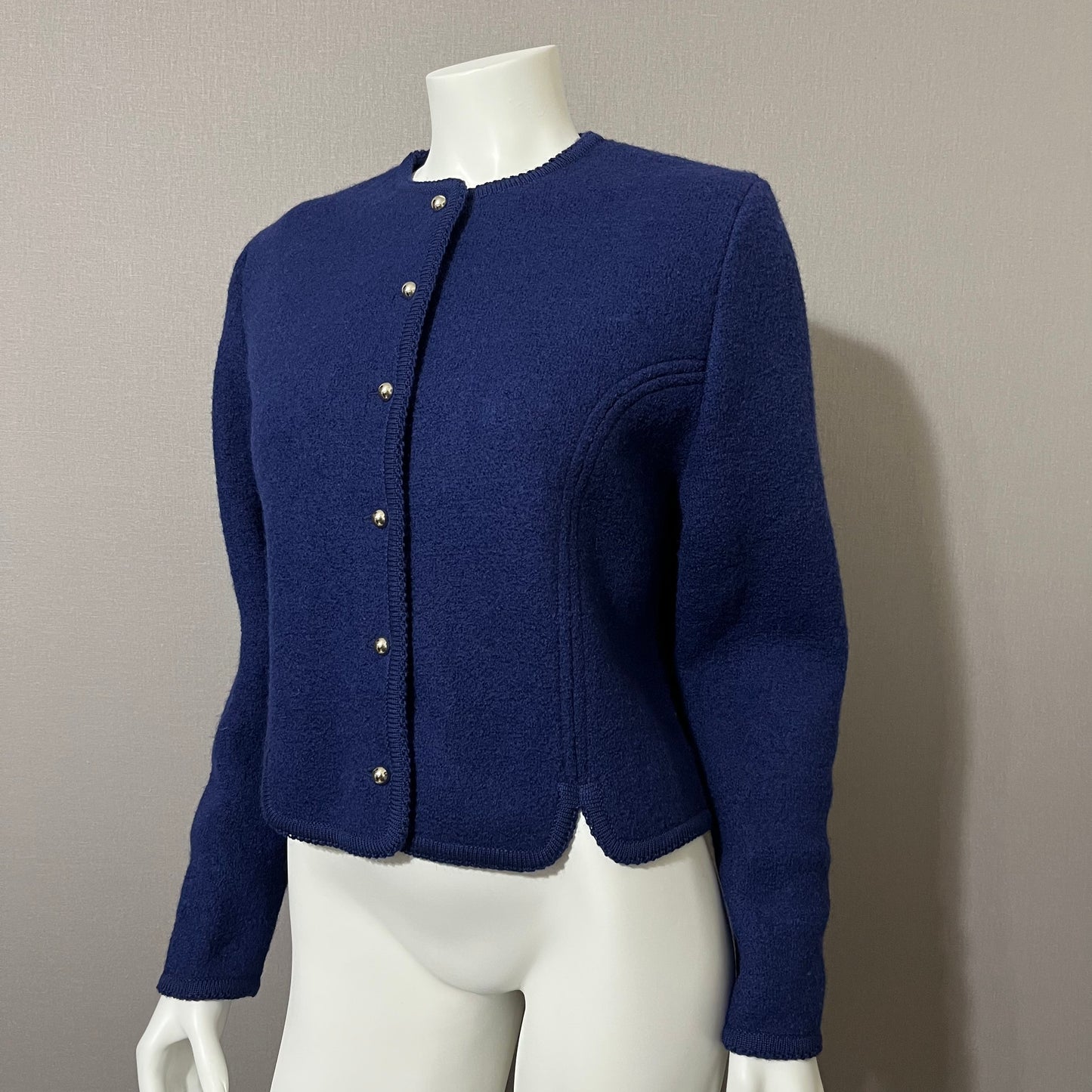 Vintage Field Manor Blue Boiled Wool Sweater Sz-14