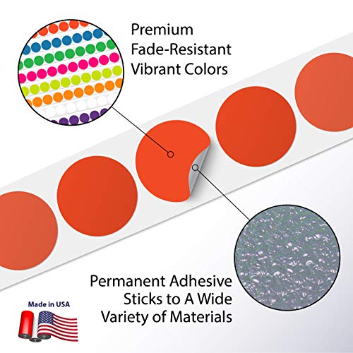 Kenco Color Coding Circle Dot Sticker Labels (WHITE)