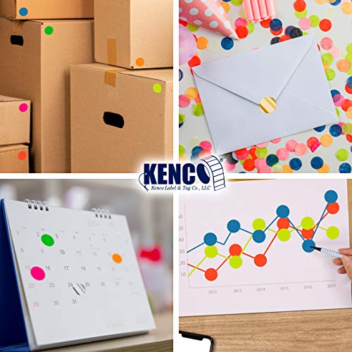 Kenco Color Coding Circle Dot Sticker Labels (WHITE)