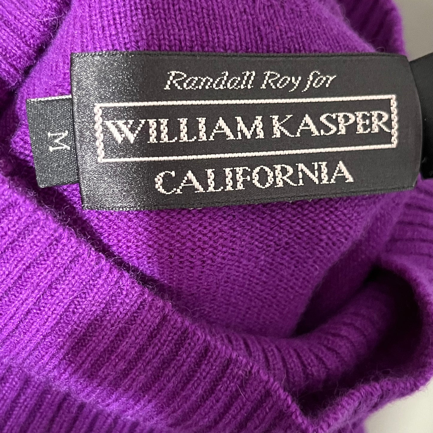 Vintage William Kasper 100% Pure Cashmere Turtleneck Sweater Sz-Medium