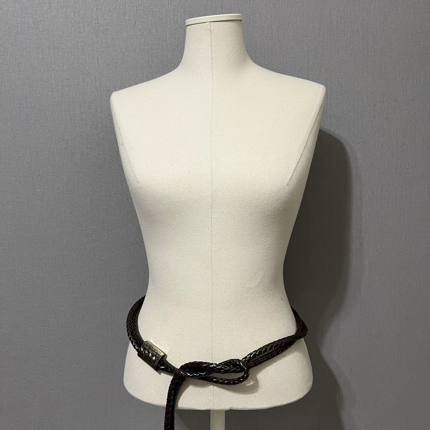 Vintage Rope Braided Style Leather With Metal Belt Sz-Large