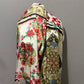 Johnny Was Floral Silk With Tassels Scarf OS