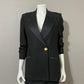 Vintage Black 2pc Wool Skirt Suit Set Sz-8