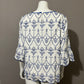 Sundance White | Blue Eyelet Scalloped Hem Top Sz-Large