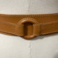 Vintage Anne Klein Camel Brown Genuine Leather Belt Sz-Large