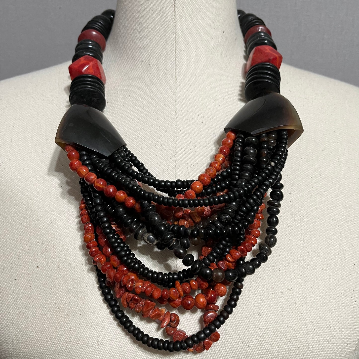 African Style Chunky Beaded Necklace