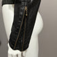 Vintage Begedor Made In Italy Fringe Leather Jacket Sz-Small