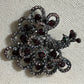 Purple Rhinestones Peacock Brooch