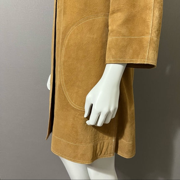 Vintage Rare Bonnie Cashin Sills Camel Suede | Leather Mod Style Jacket Sz-Small