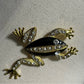 Black | Gold Frog Brooch