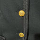 Vintage J.H. Collectibles Black 100% Wool Gold Button Front Blazer Sz-14 W