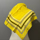 Elaine Gold Yellow Stripe Silk Scarf